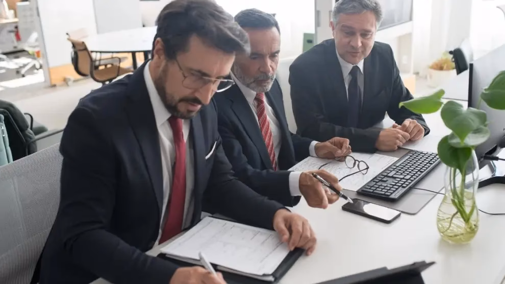 ¿Dónde trabajan los de banca y seguros?