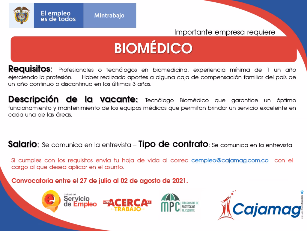 ¿Dónde puede trabajar un biomédico?
