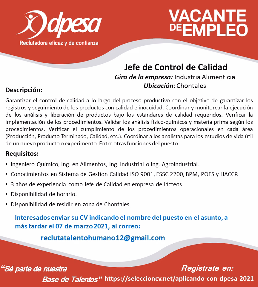 ¿Qué se necesita para trabajar de control de calidad?