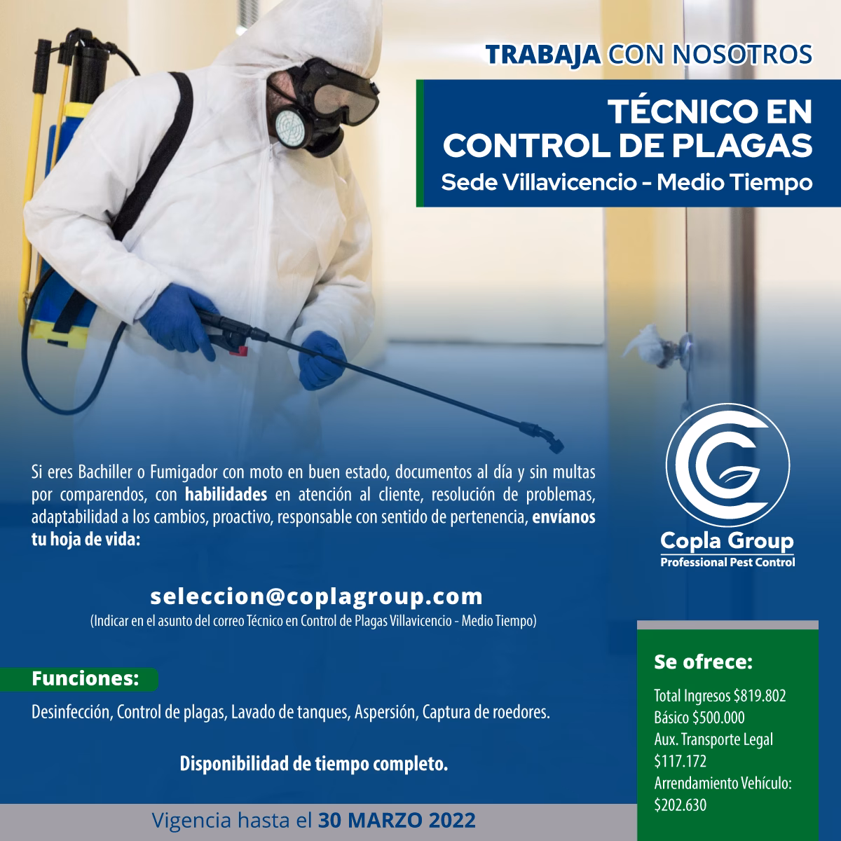 ¿Cuánto cobra un técnico de control de plagas?