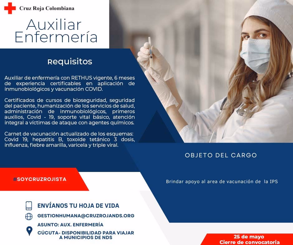 ¿Cuánto cobra un auxiliar de enfermería en la Cruz Roja?