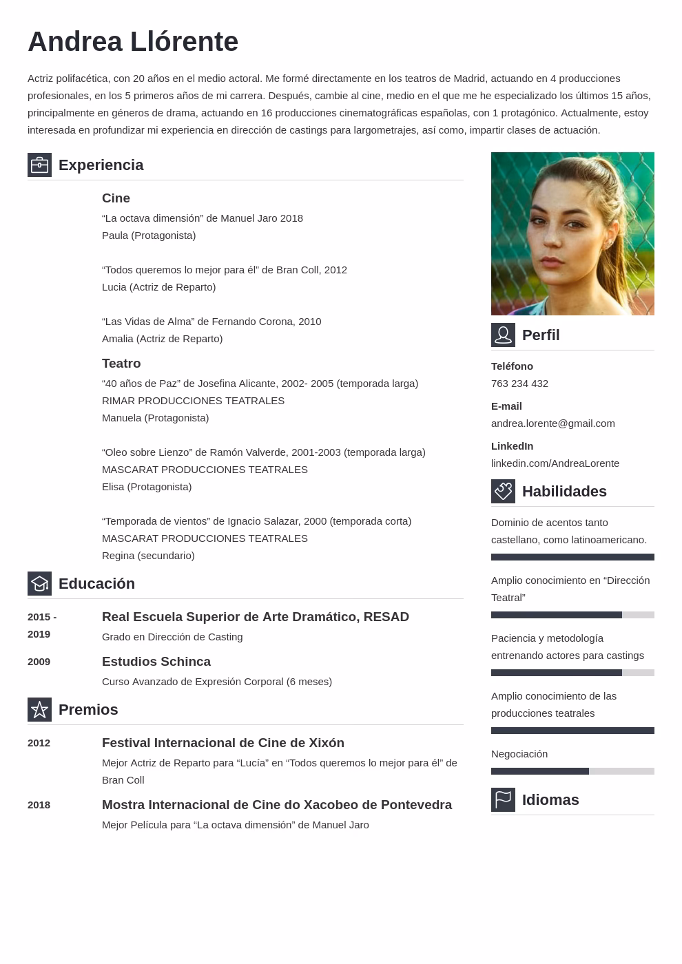 ¿Dónde trabajan los actriz?