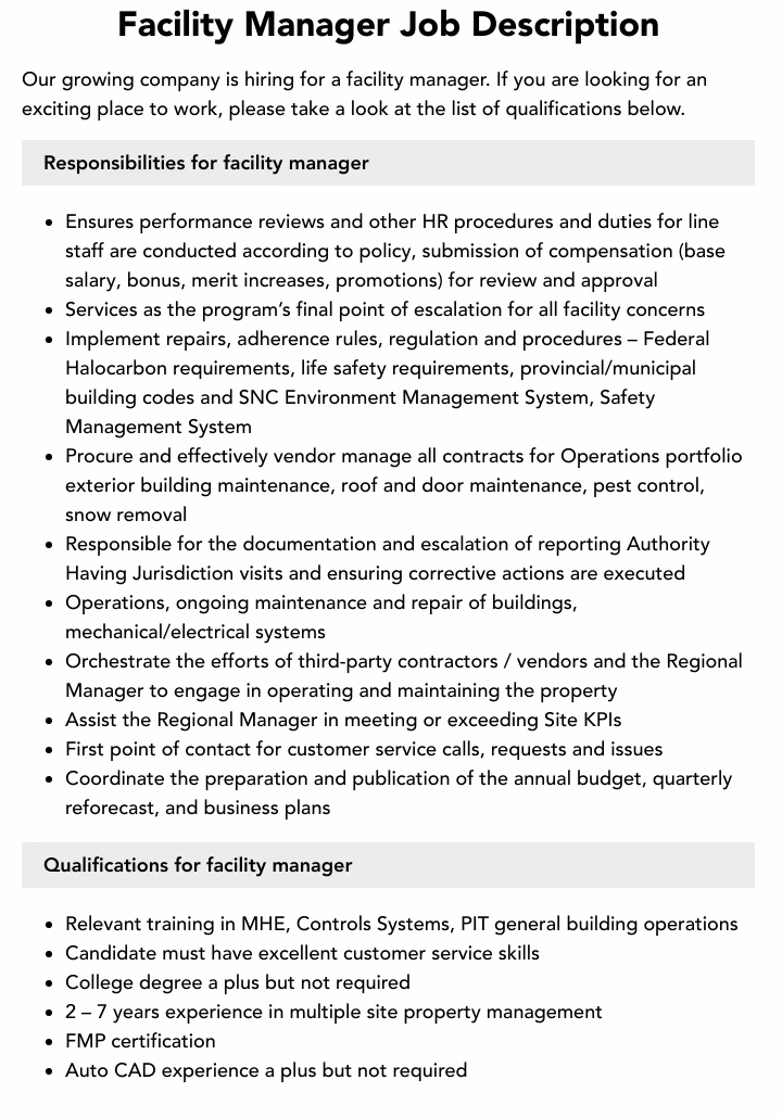 What is the highest salary for a facilities manager?