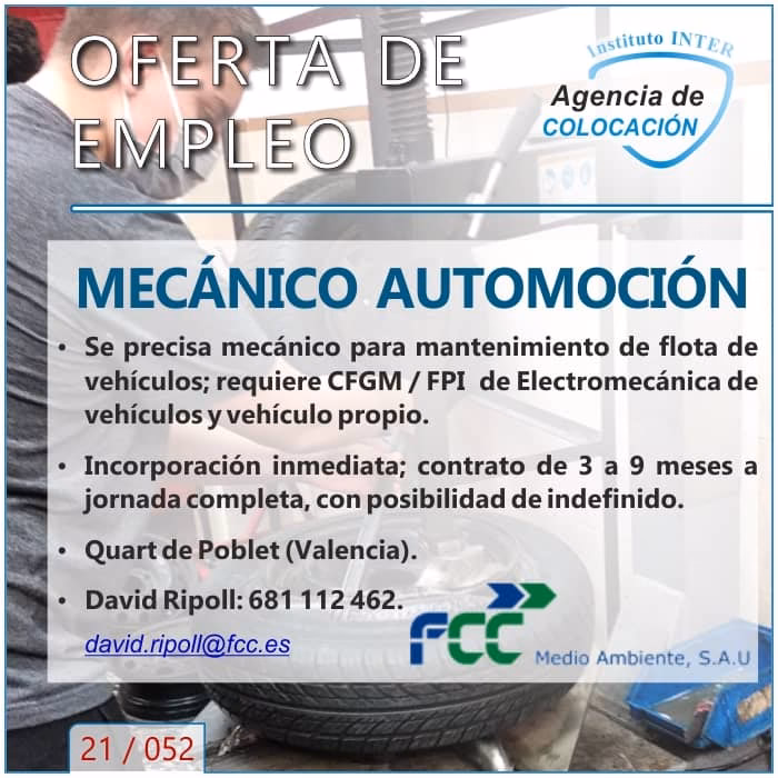 ¿Cuántas horas trabaja un mecánico?