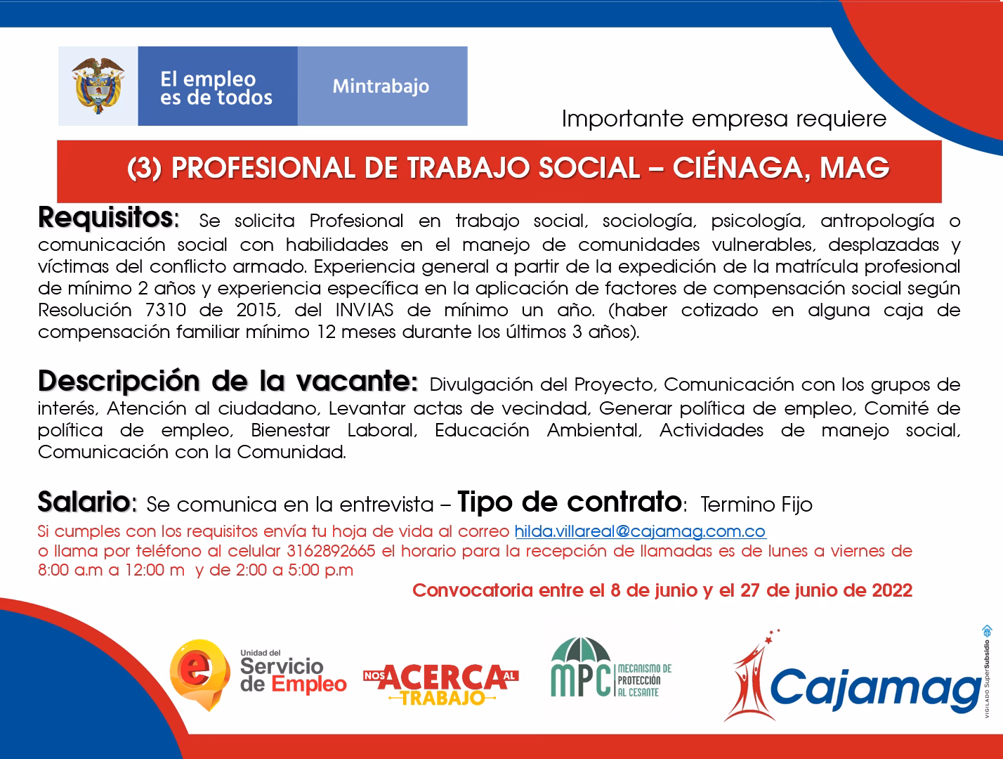 ¿Qué empleos puede tener un trabajador social?