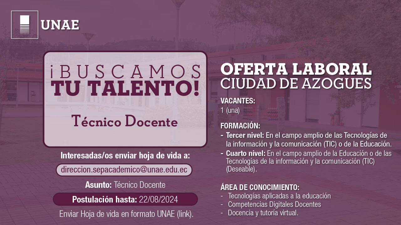 ¿Qué hace el técnico docente?