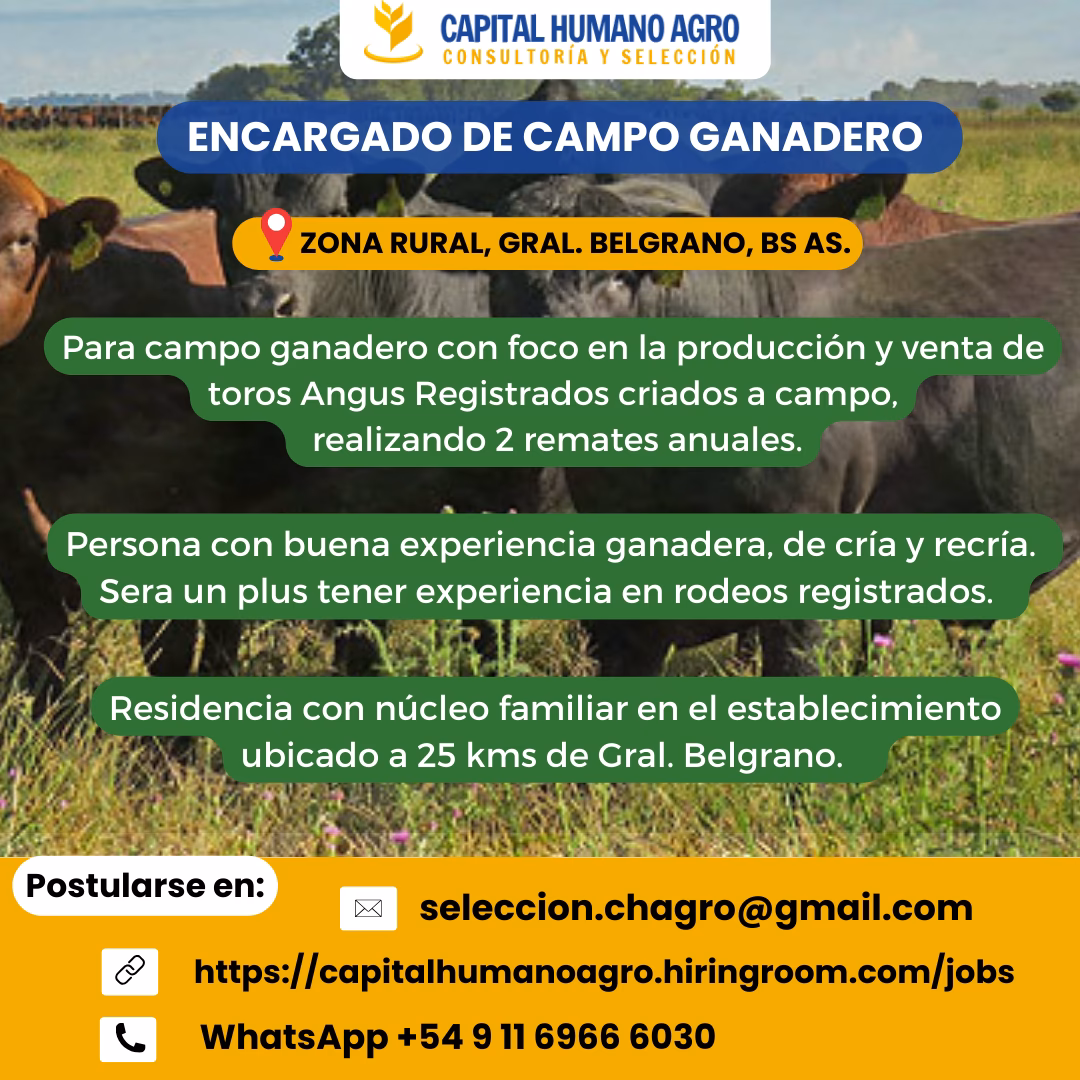 ¿Qué hace un encargado de ganadería?