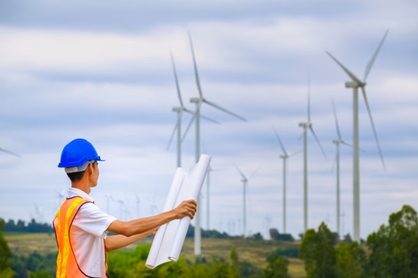 ¿Cómo se llaman los postes de energía eólica?