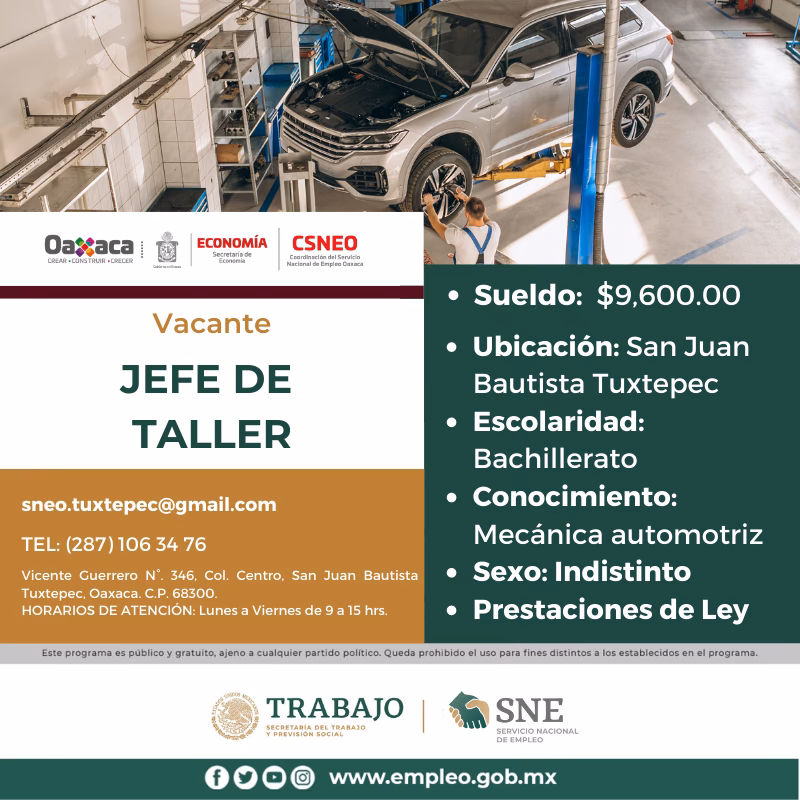 ¿Qué hay que estudiar para ser jefe de taller?