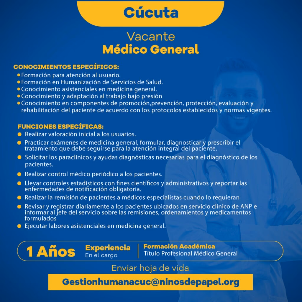¿Cuánto gana un médico general profesional en Colombia?