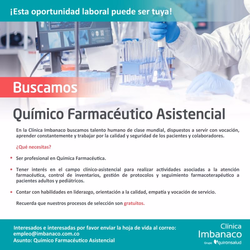 ¿Dónde puedo trabajar como químico farmacéutico?