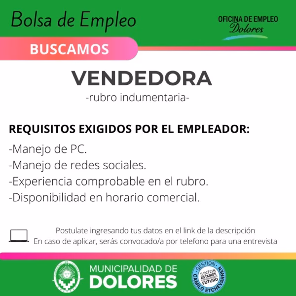 ¿Qué perfil debe tener un vendedor de ropa?