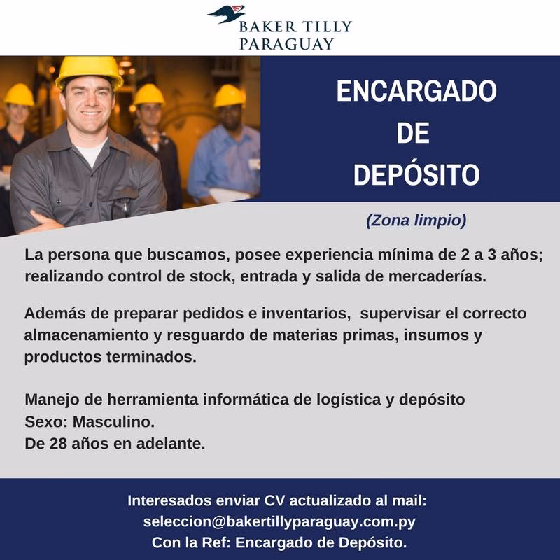 ¿Qué hace un encargado de depósito?