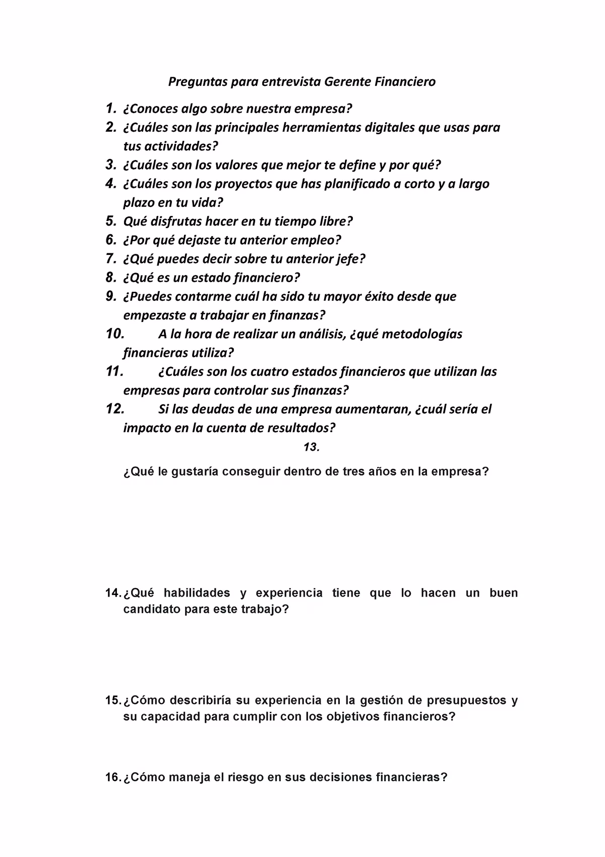 ¿Qué preguntas puedo hacer en una entrevista a un administrador?