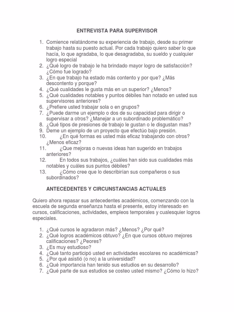 ¿Qué esperas de la pregunta de la entrevista de tu supervisor?