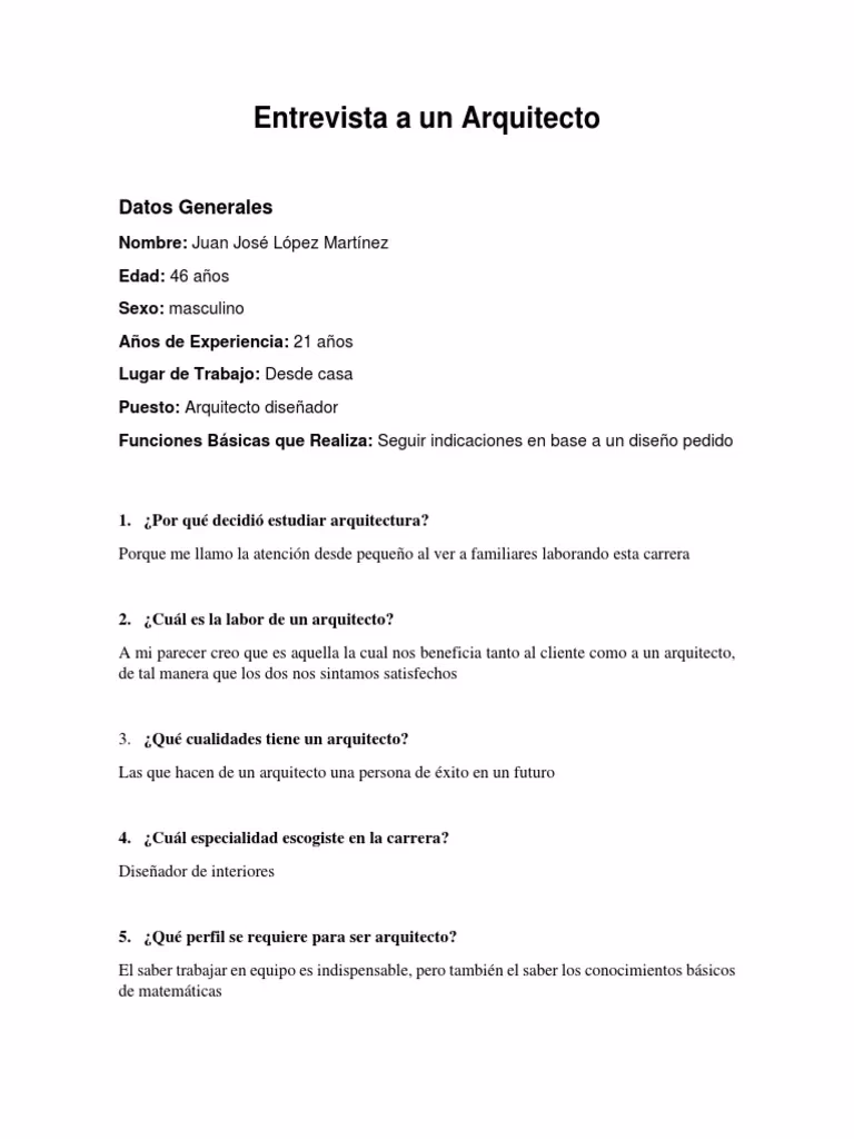 ¿Qué preguntar en una entrevista de trabajo de arquitectura?