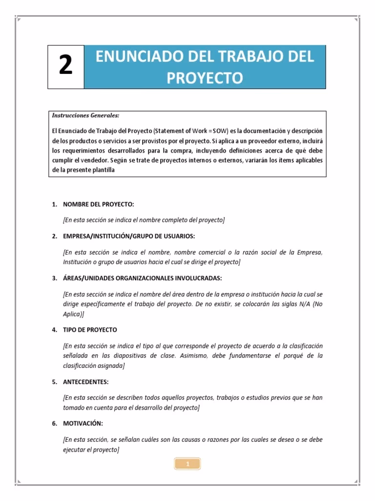 ¿Qué es el enunciado del trabajo?