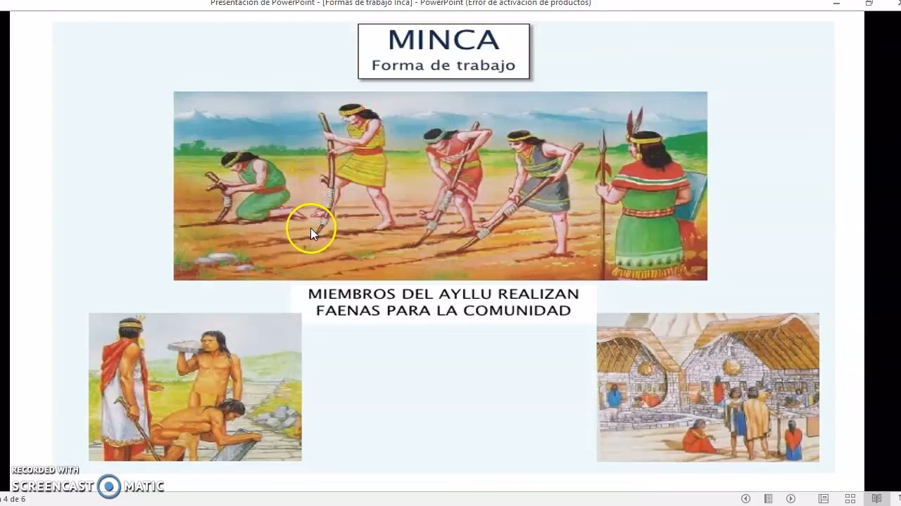¿Cómo era la forma de trabajo de los incas?