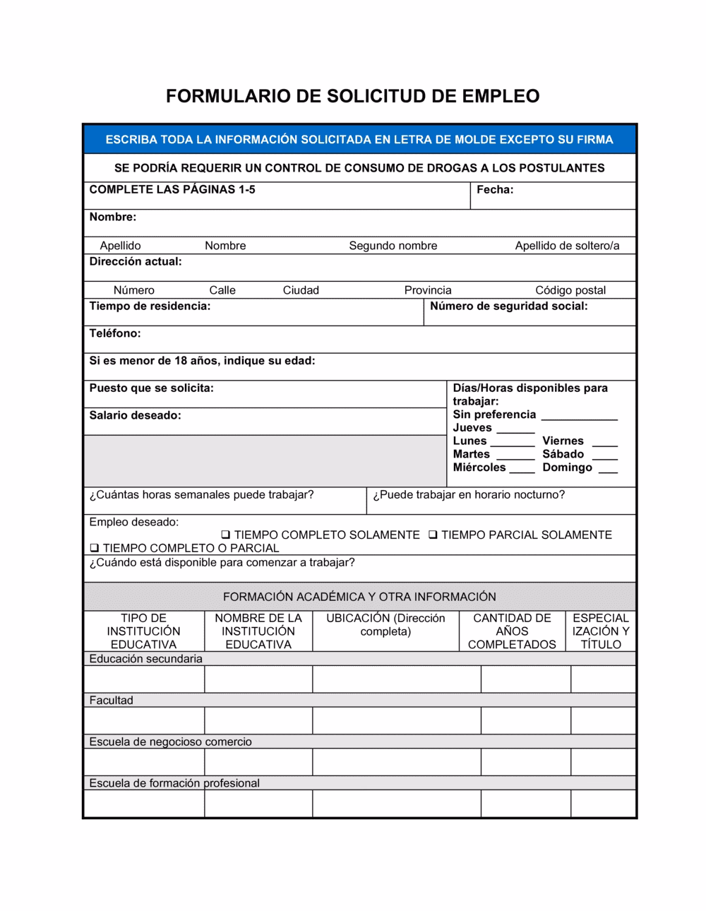¿Qué formulario llenar para trabajar en Estados Unidos?