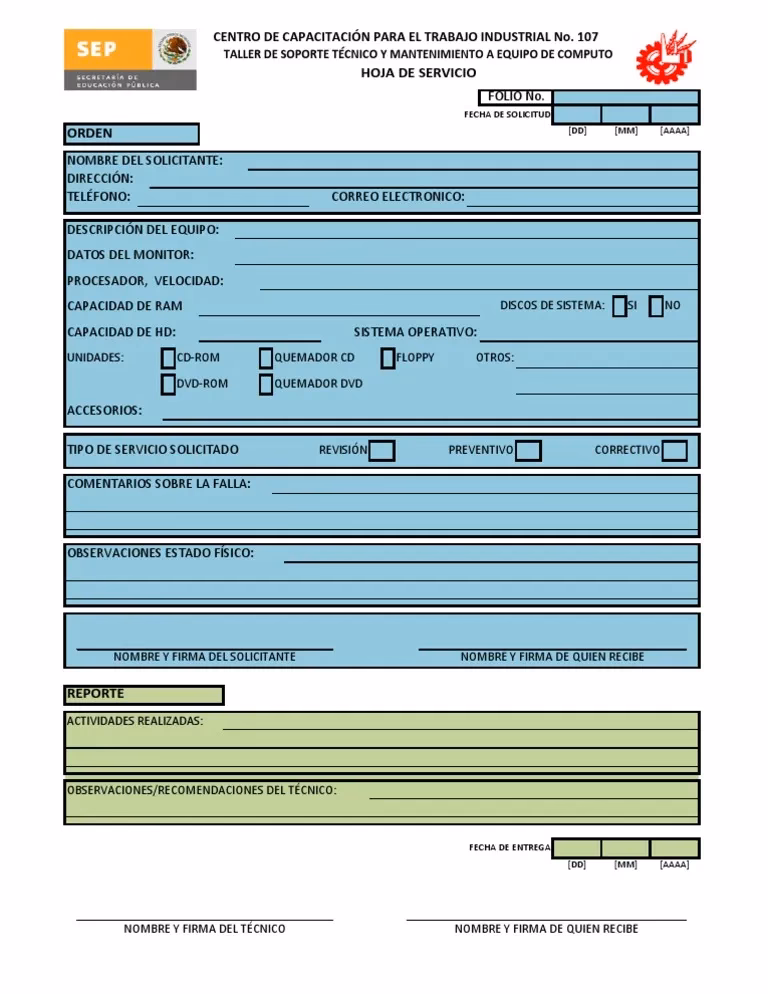 ¿Qué es la hoja de servicio del trabajador?