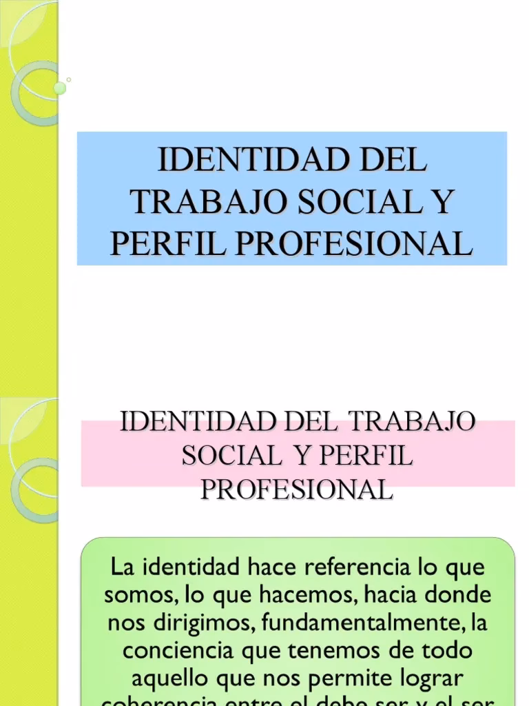 ¿Qué es la identidad en el trabajo social?
