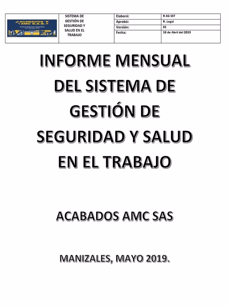 ¿Qué debe contener un Informe de seguridad y salud en el trabajo?