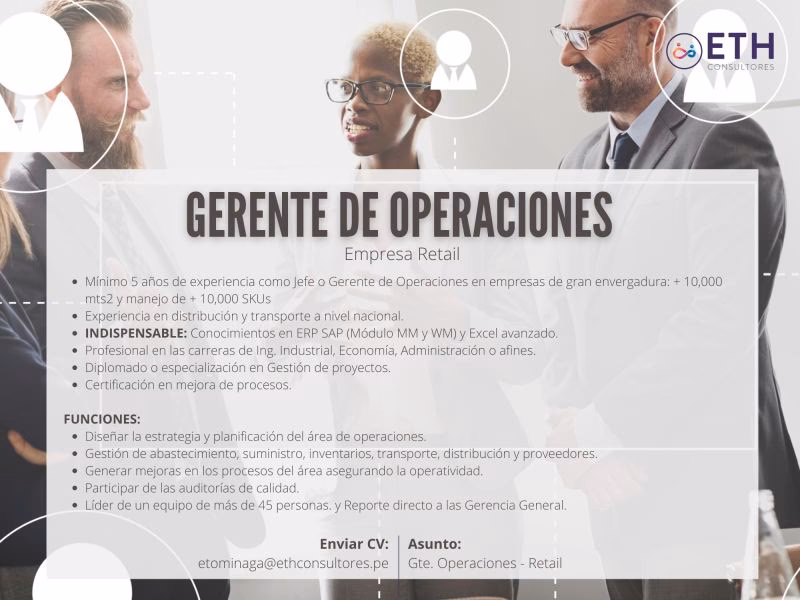 ¿Qué es el jefe de operaciones?