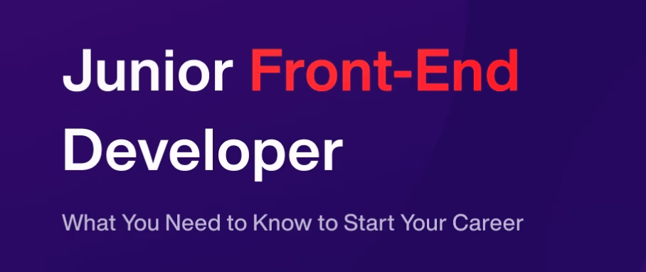 What is a junior front end developer?