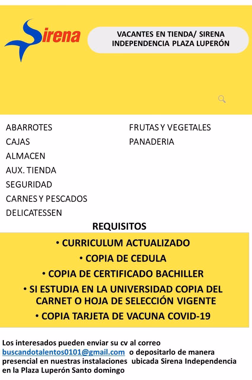 ¿Cómo puedo enviar un currículum a La Sirena?