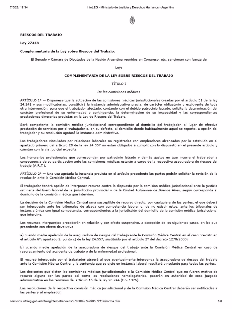 ¿Qué nos dice la Ley 29783?