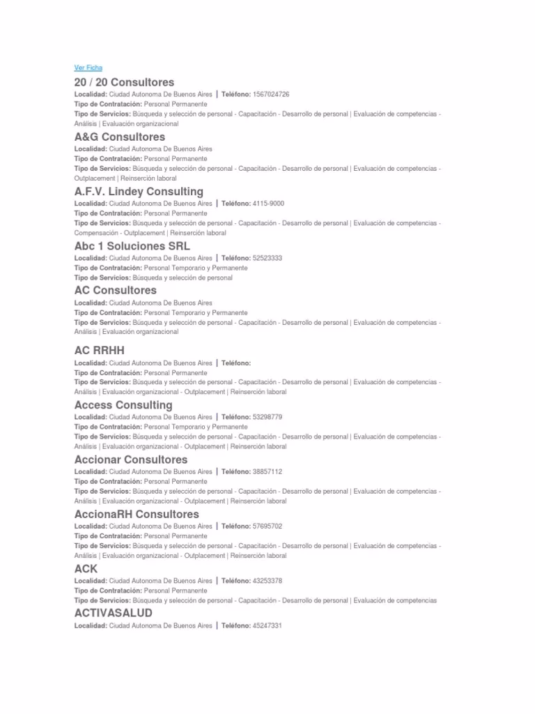 ¿Cuáles son las principales consultoras en Argentina?