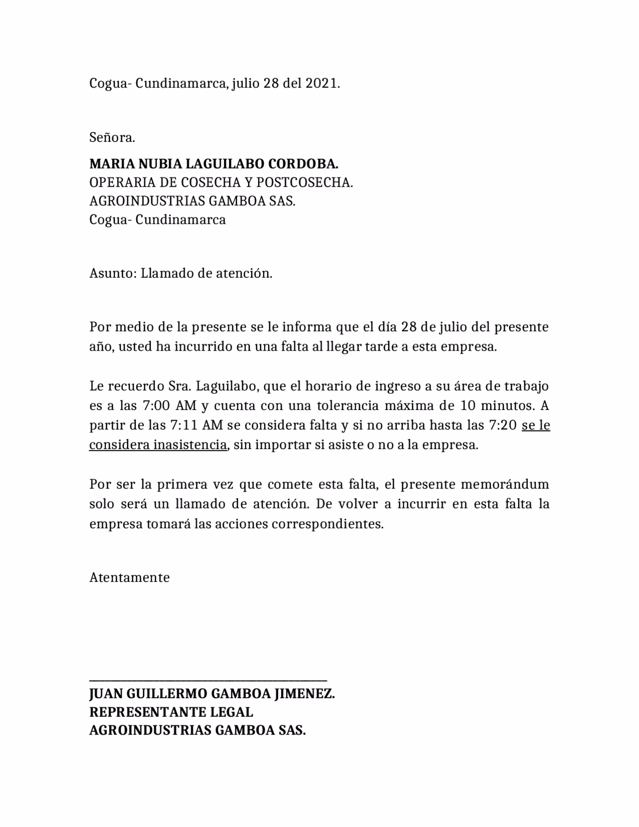 ¿Cuánto tiempo se considera tolerancia para llegar tarde al trabajo?