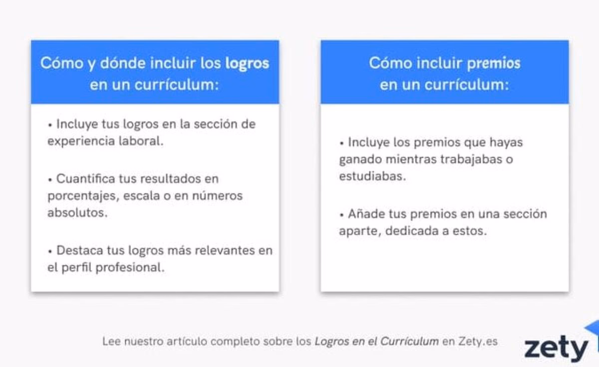 ¿Cuáles son los logros obtenidos en un trabajo?