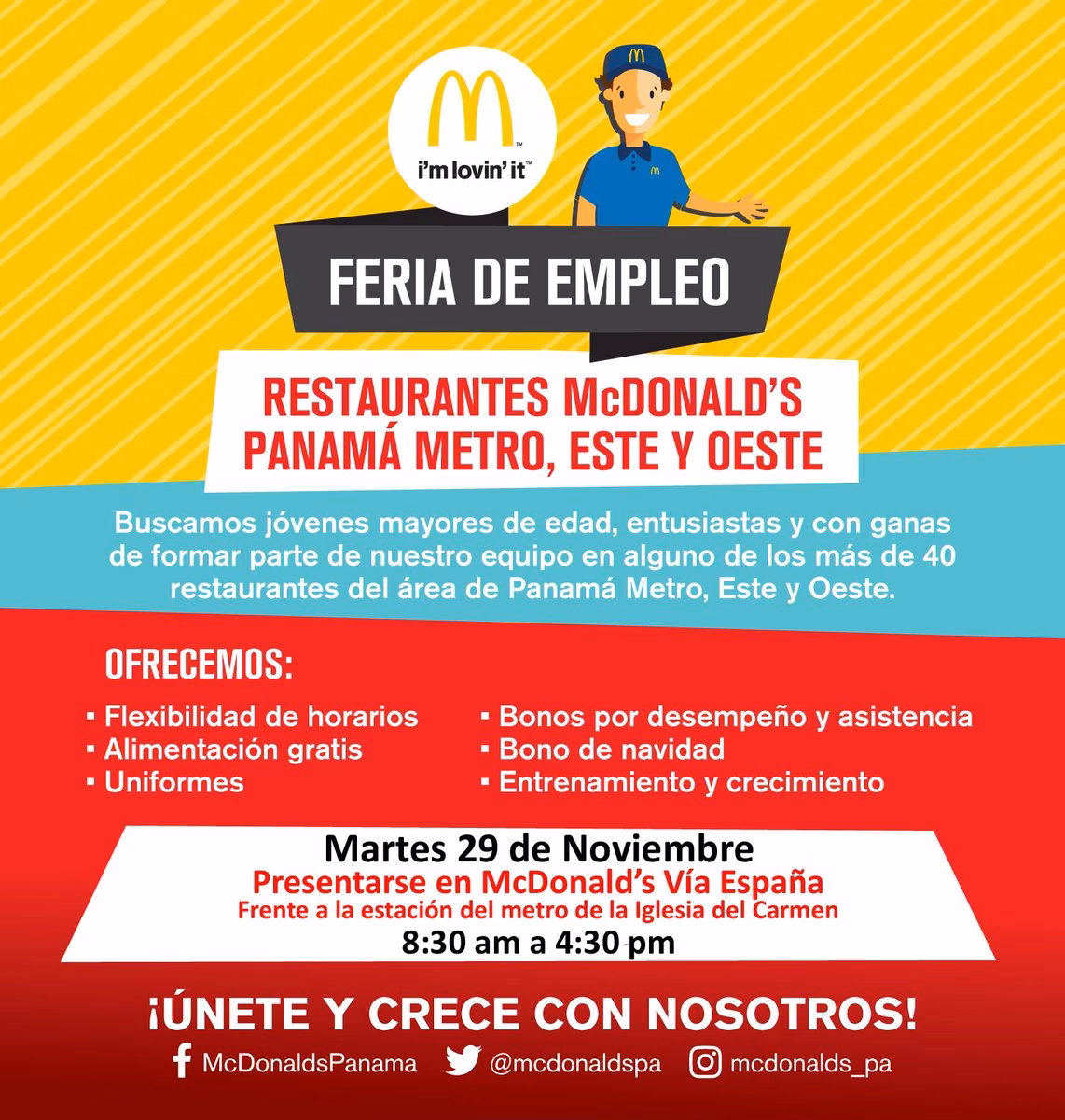 ¿Cuál es el salario en McDonald's Panamá?