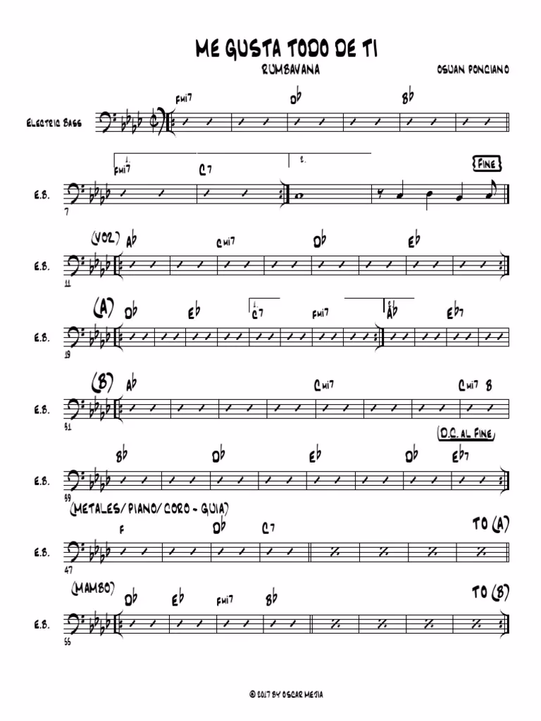 ¿Cuáles son los 4 acordes de cada canción?