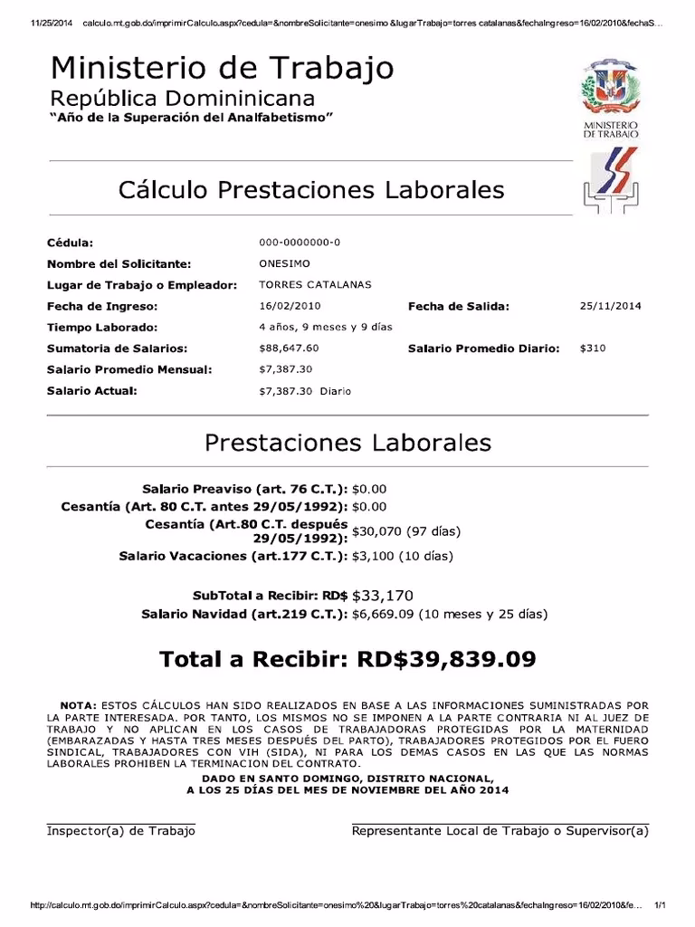 ¿Cuáles son los prestaciones laborales?