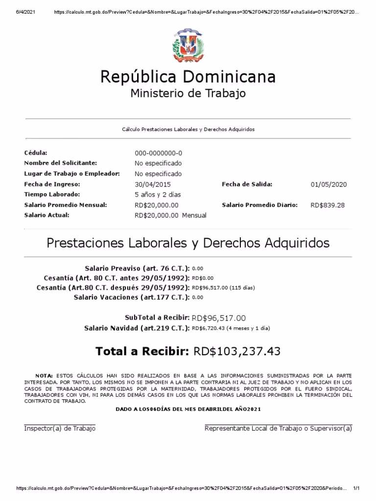 ¿Cuáles son los prestaciones laborales?