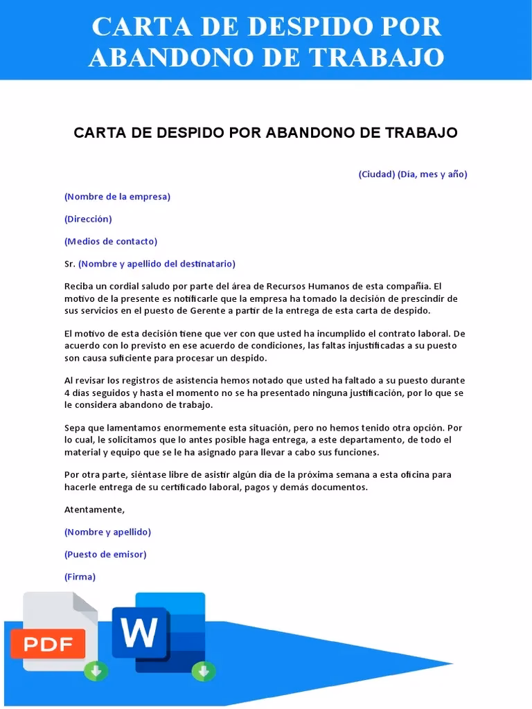 ¿Cómo despedir a un empleado por abandono del trabajo?