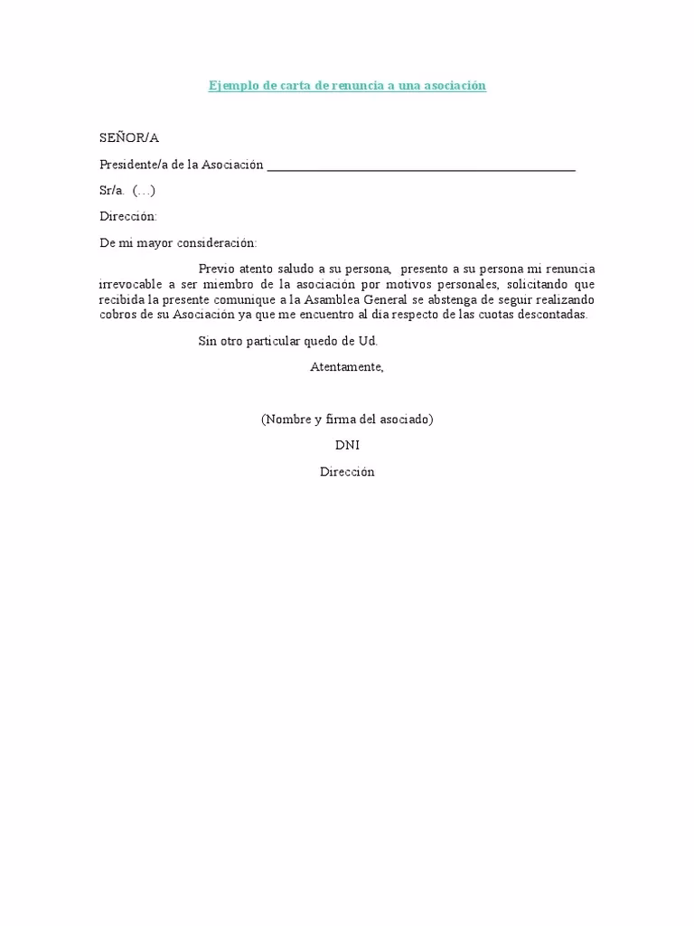 ¿Cómo escribir una carta de renuncia para una sociedad cooperativa?