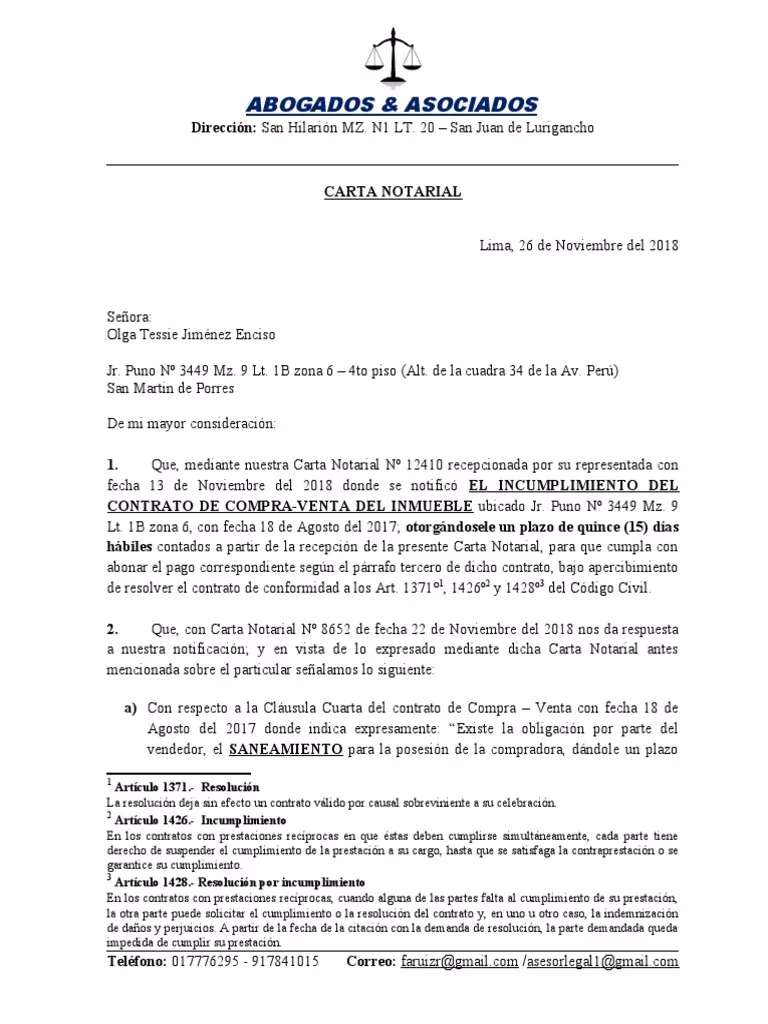 ¿Cómo escribo una carta por incumplimiento de contrato?