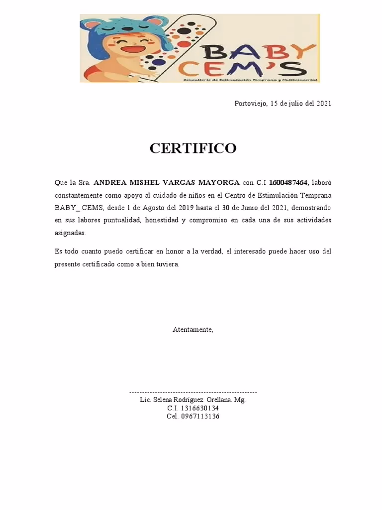 ¿Cómo hacer una carta de niñera?