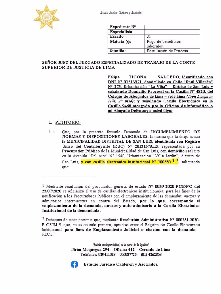 ¿Cómo se inicia una demanda laboral?