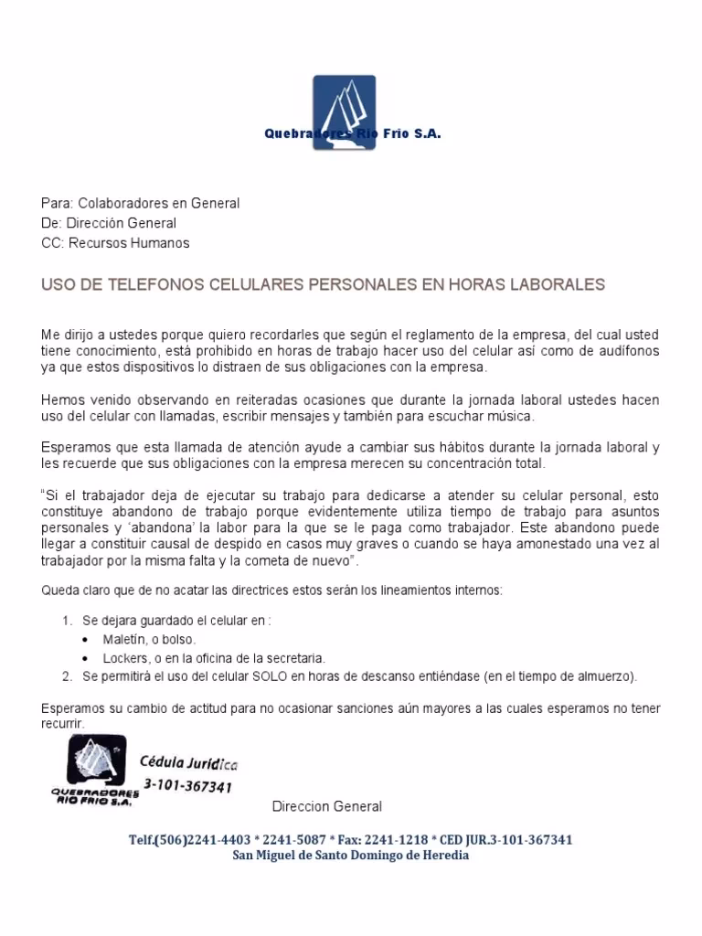 ¿Se pueden prohibir los teléfonos móviles en el trabajo?