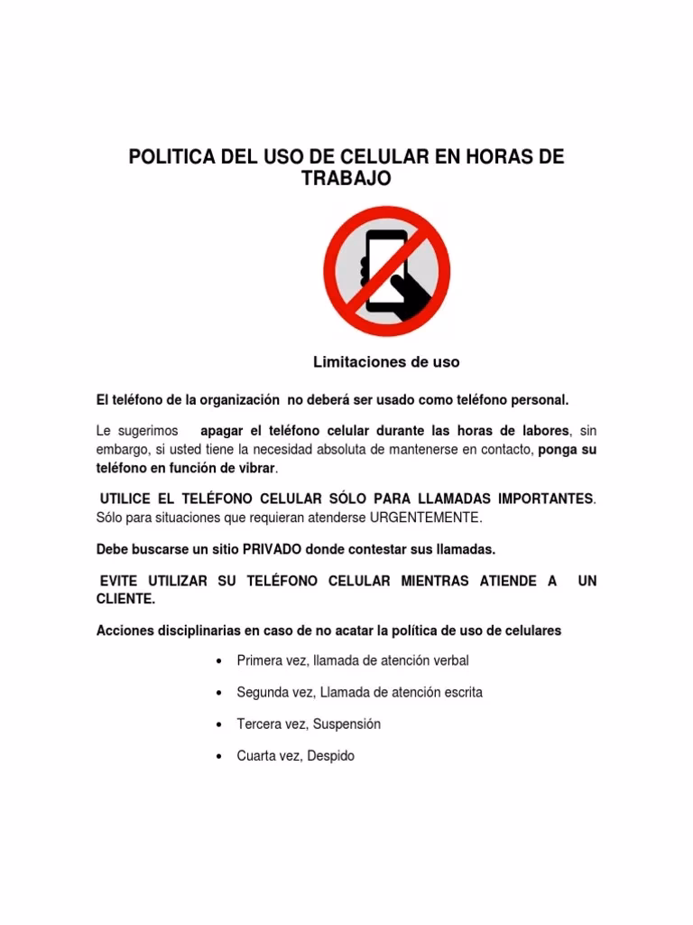 ¿Se pueden prohibir los teléfonos móviles en el trabajo?