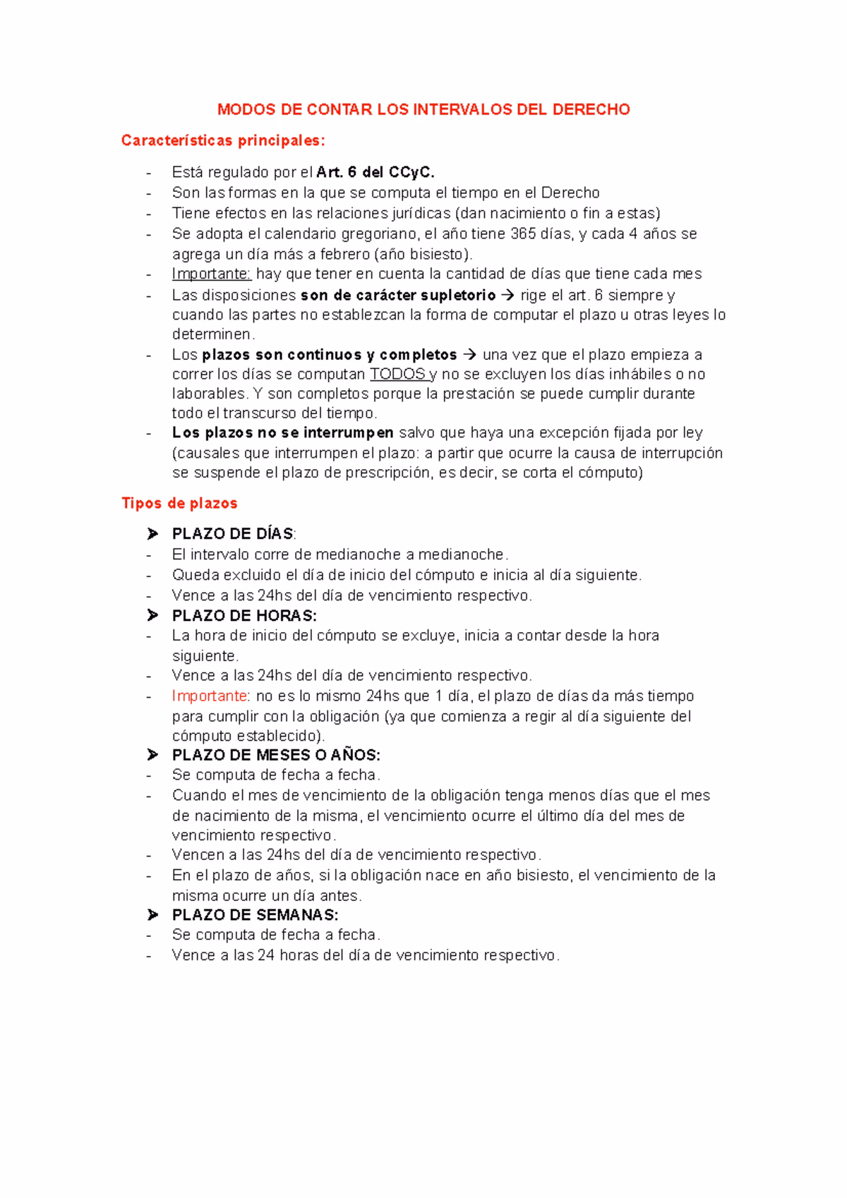 ¿Cómo se cuentan los días derechos?