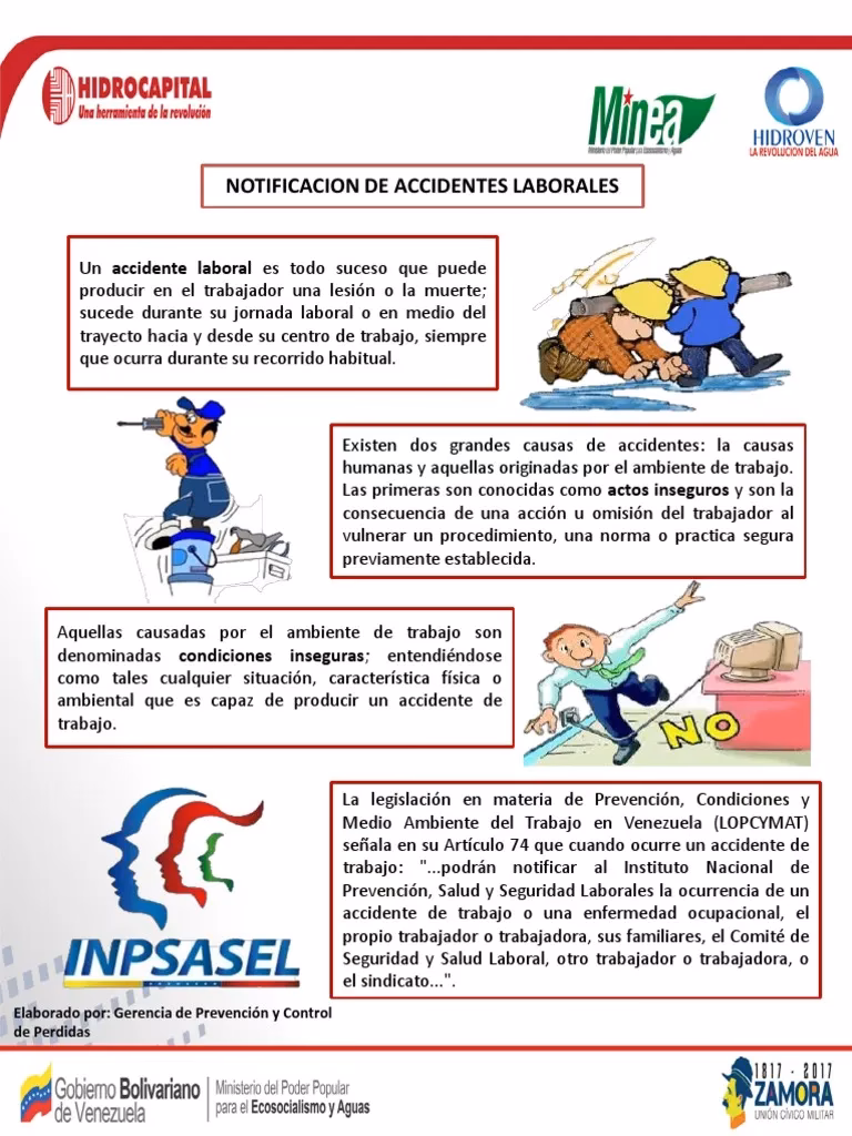 ¿Cómo se notifican los accidentes de trabajo?