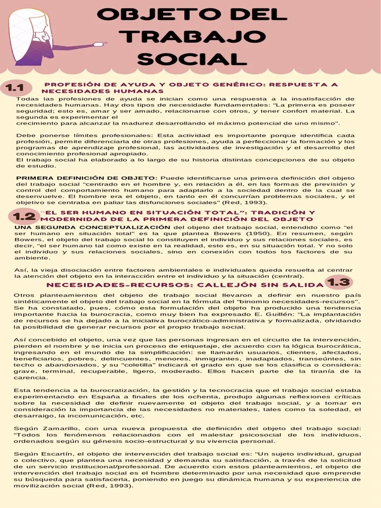 ¿Qué significa objeto en trabajo social?