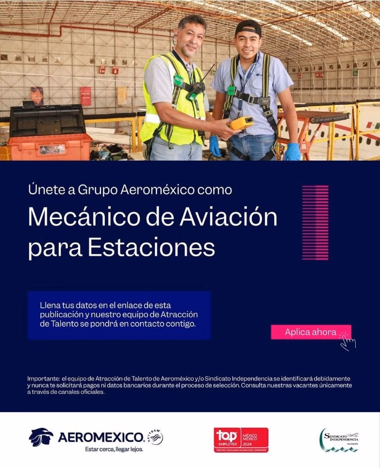 ¿Qué se necesita para entrar a trabajar a Aeroméxico?