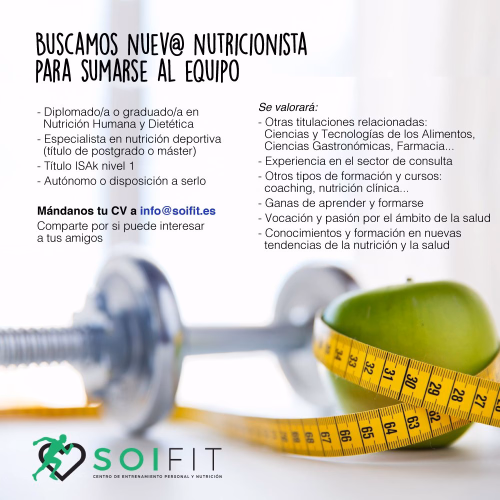 ¿Dónde consiguen trabajo los nutricionistas?