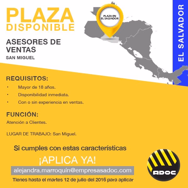 ¿Cuáles son los trabajos con mayor oferta en El Salvador?